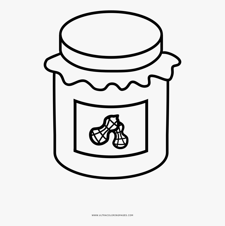 Peanut Butter Coloring Page, Transparent Clipart