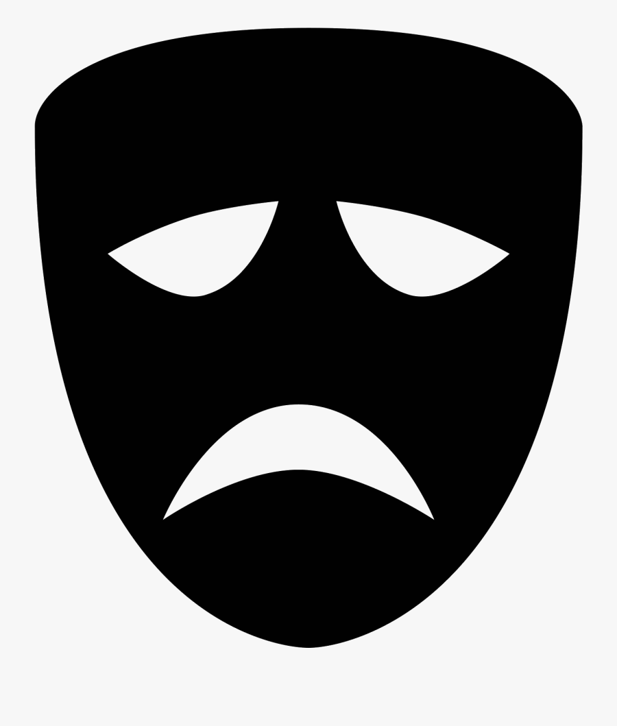 Mask Tragedy Computer Icons Drama Theatre - Tragedy Mask Png, Transparent Clipart