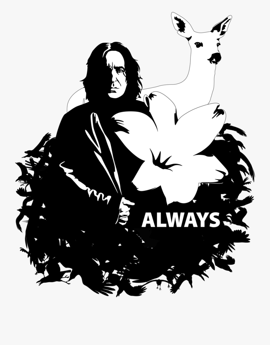 Snape By Mad42sam Clipartlook - Silhouette Harry Potter Vector, Transparent Clipart