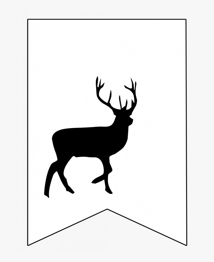 Harry Potter Banner Free Printable Decor - Silhouette Of A Reindeer, Transparent Clipart