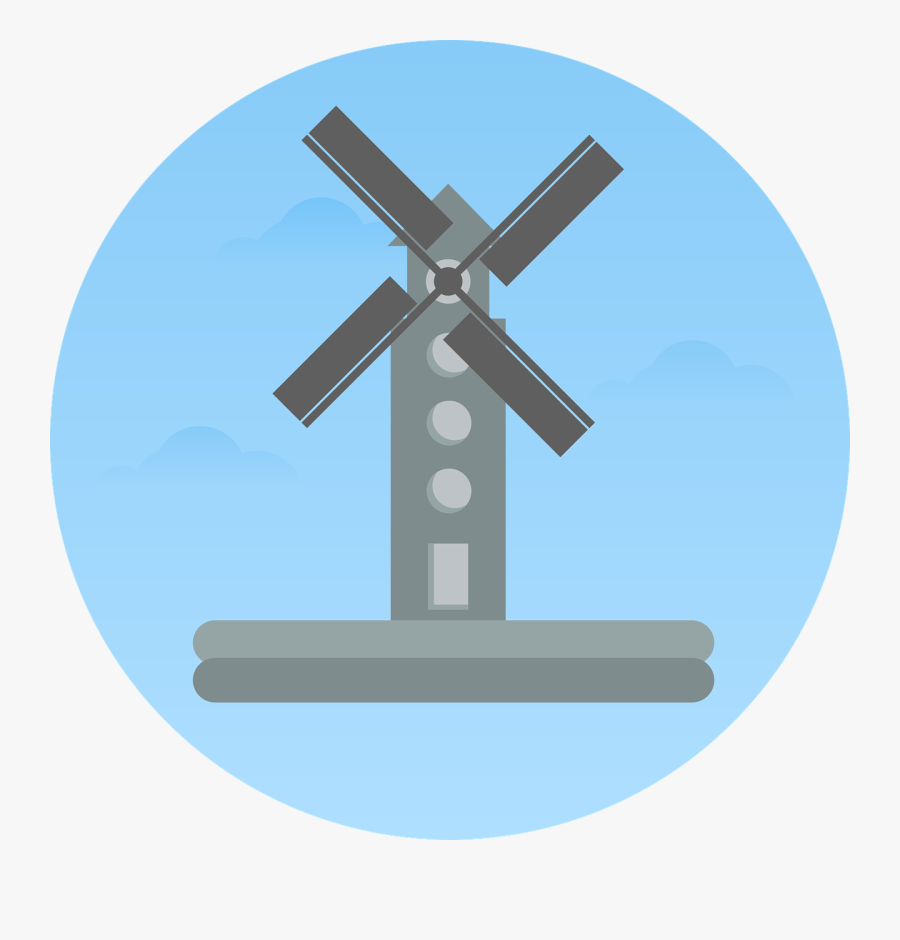 Windmill Vector Nature Tourism Free Picture - กังหัน ลม Vector Free Download, Transparent Clipart