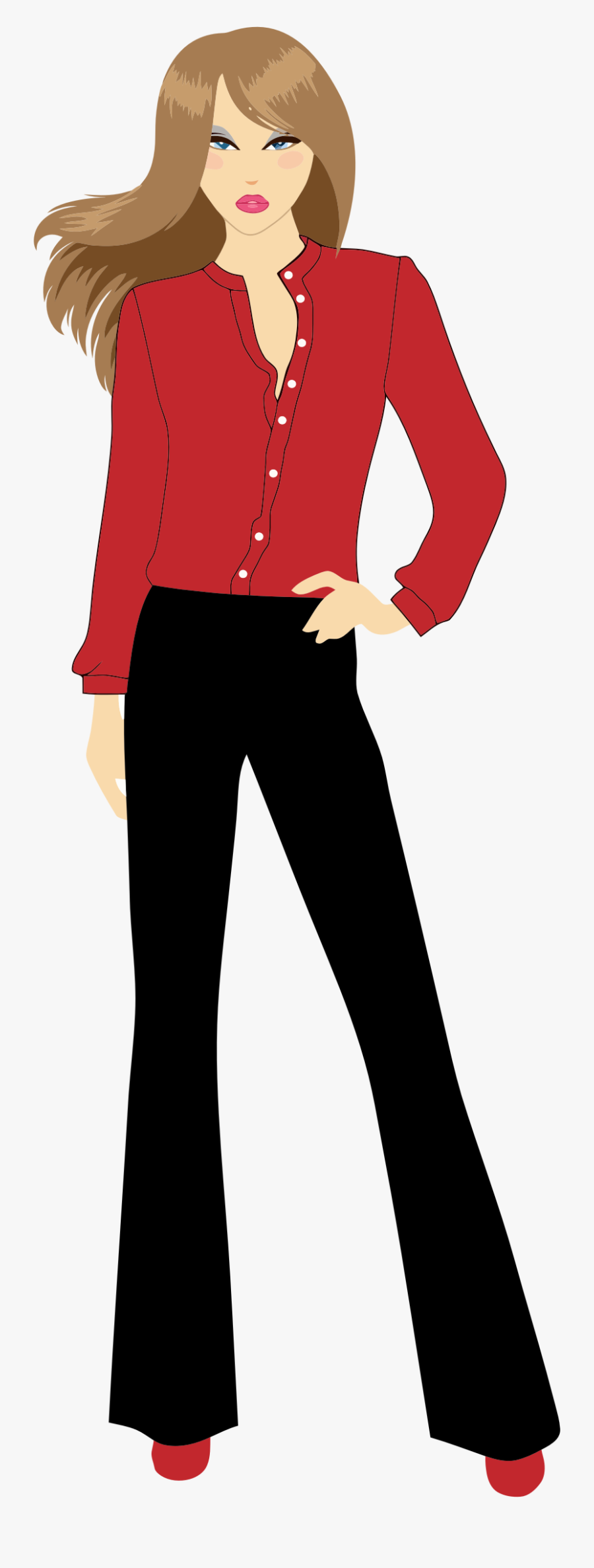 Clip Art Clip Art Of Women - Hand On Hip Clipart, Transparent Clipart
