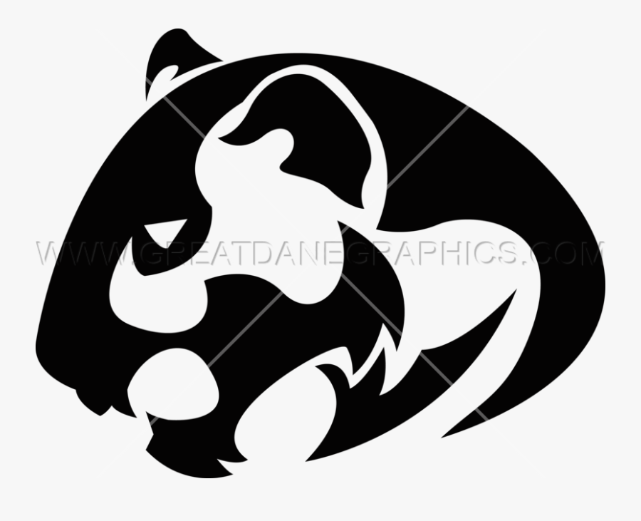 Cougar Silhouette Image Lion Photograph - Head Cougar Silhouette, Transparent Clipart