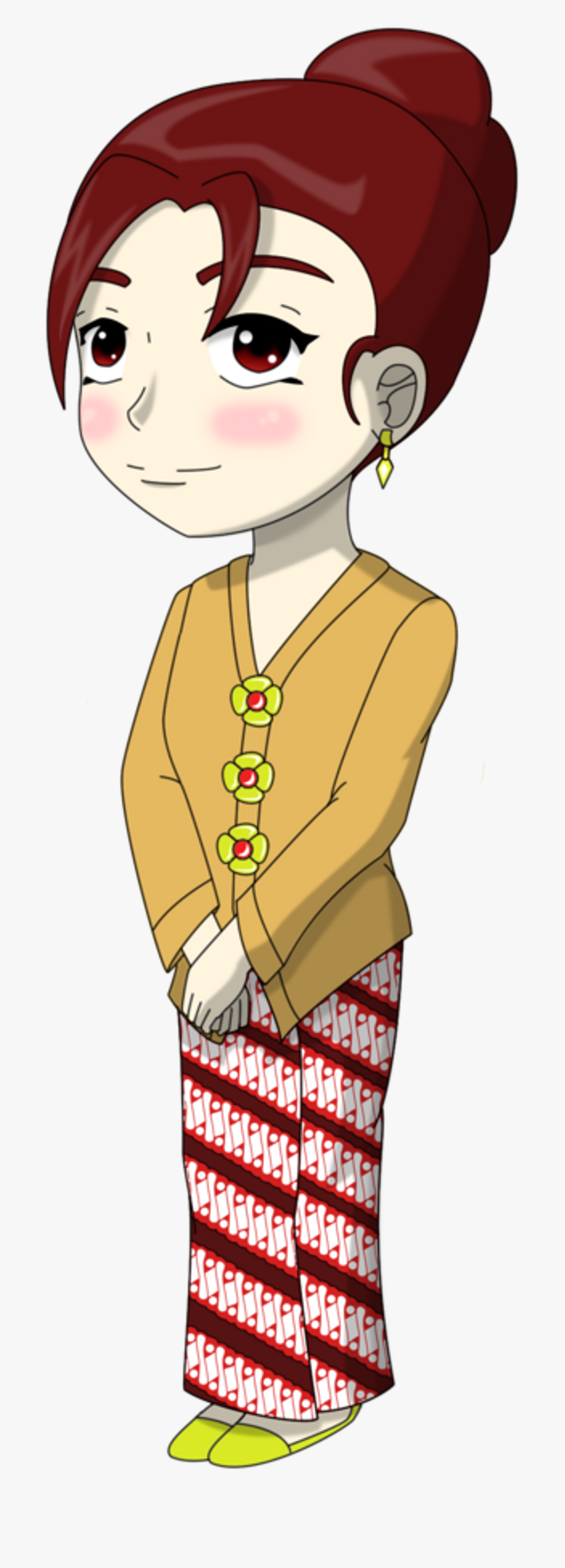 #girl #kebaya #baju #sweet #clipart #woman #asia #fashion - Baju Kebaya Clipart, Transparent Clipart