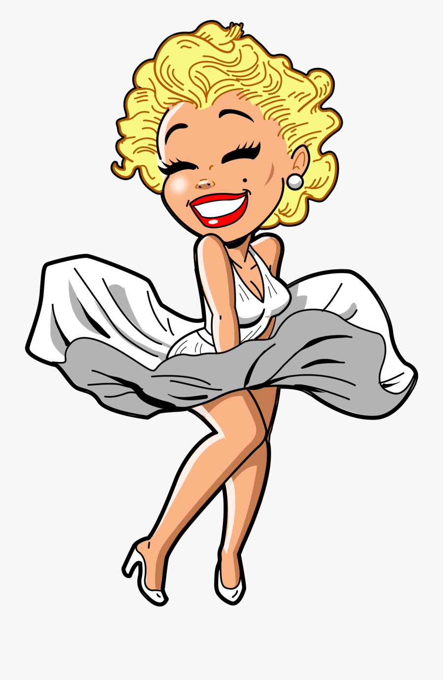 Clipart Woman Emotion - Clipart Marilyn Monroe, Transparent Clipart