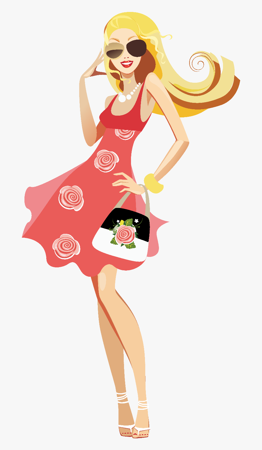 Svg Black And White Stock Clip Art Women Woman Model - Women Fashion Vector Png, Transparent Clipart