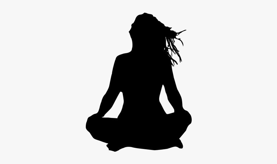 Silhouette Of Woman Sitting, Transparent Clipart