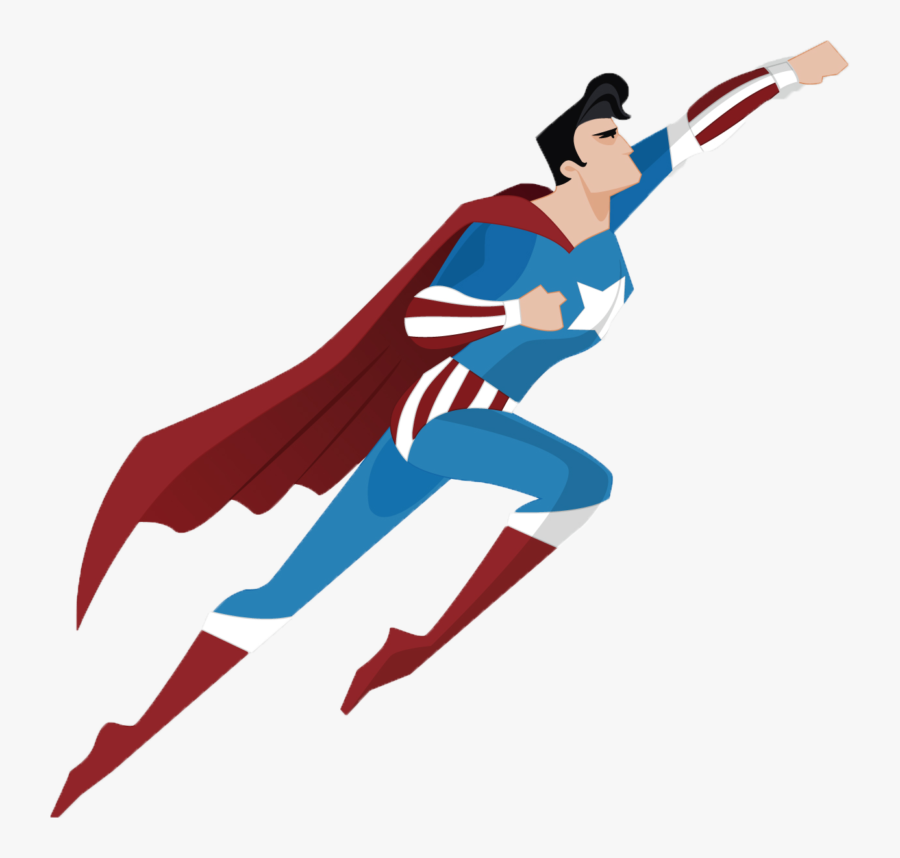 Superman Clark Kent Iron Man Superhero Silhouette - Doodhwala App, Transparent Clipart