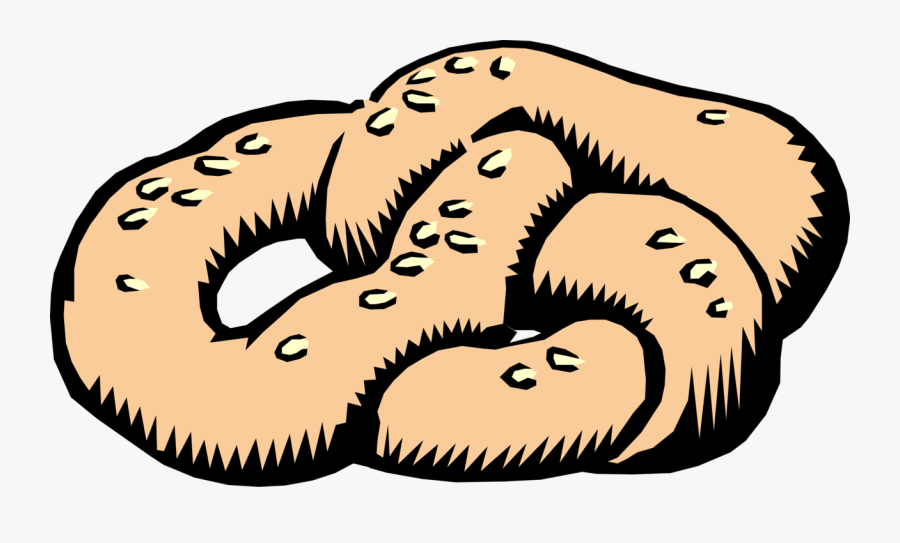 Vector Illustration Of Crisp Dry Baked Biscuit Salted, Transparent Clipart