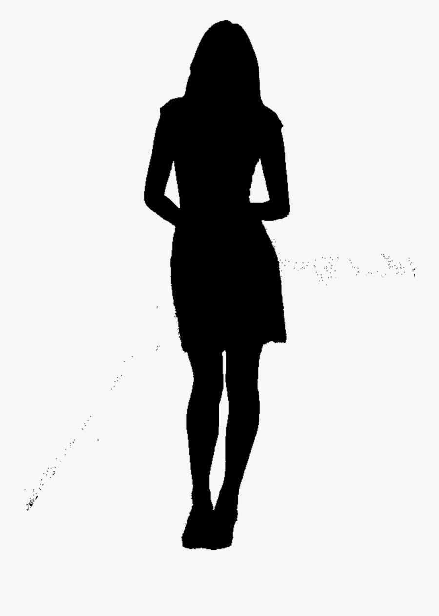 This Top Black Line Art Woman Face Vector Cdr Publised - Standing Woman Silhouette Png, Transparent Clipart