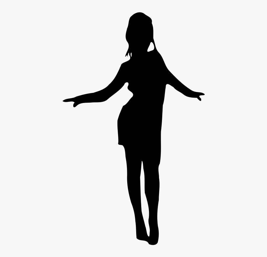 Dance Woman Silhouette Clip Art - Dancing Girl, Transparent Clipart
