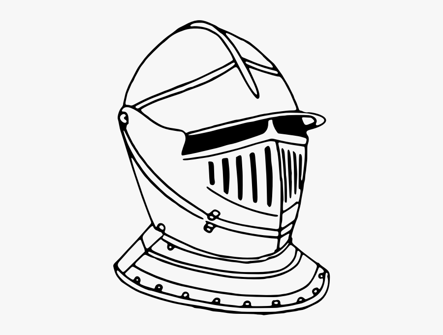 Line Art,head,area - Knight Helmet Drawing, Transparent Clipart