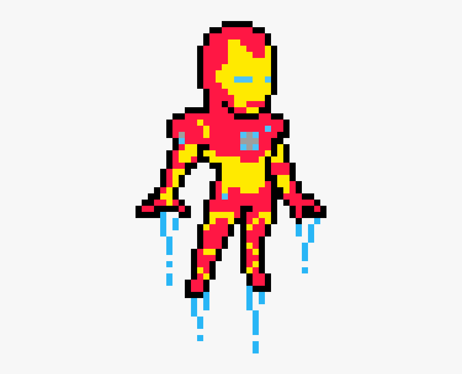 Iron Man Pixelado Png, Transparent Clipart