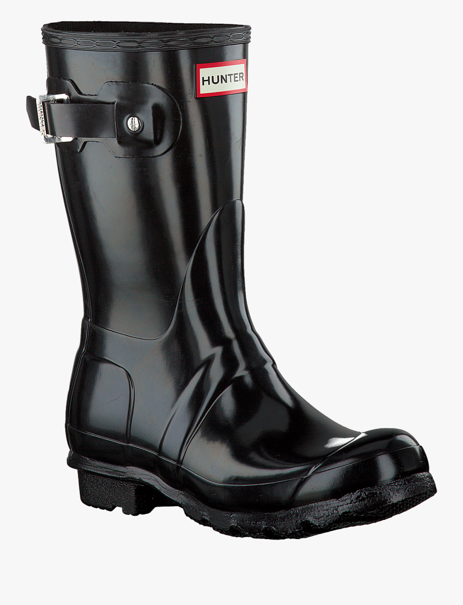 Clip Art Hunter Rain Boots Short Black - Rain Boot, Transparent Clipart