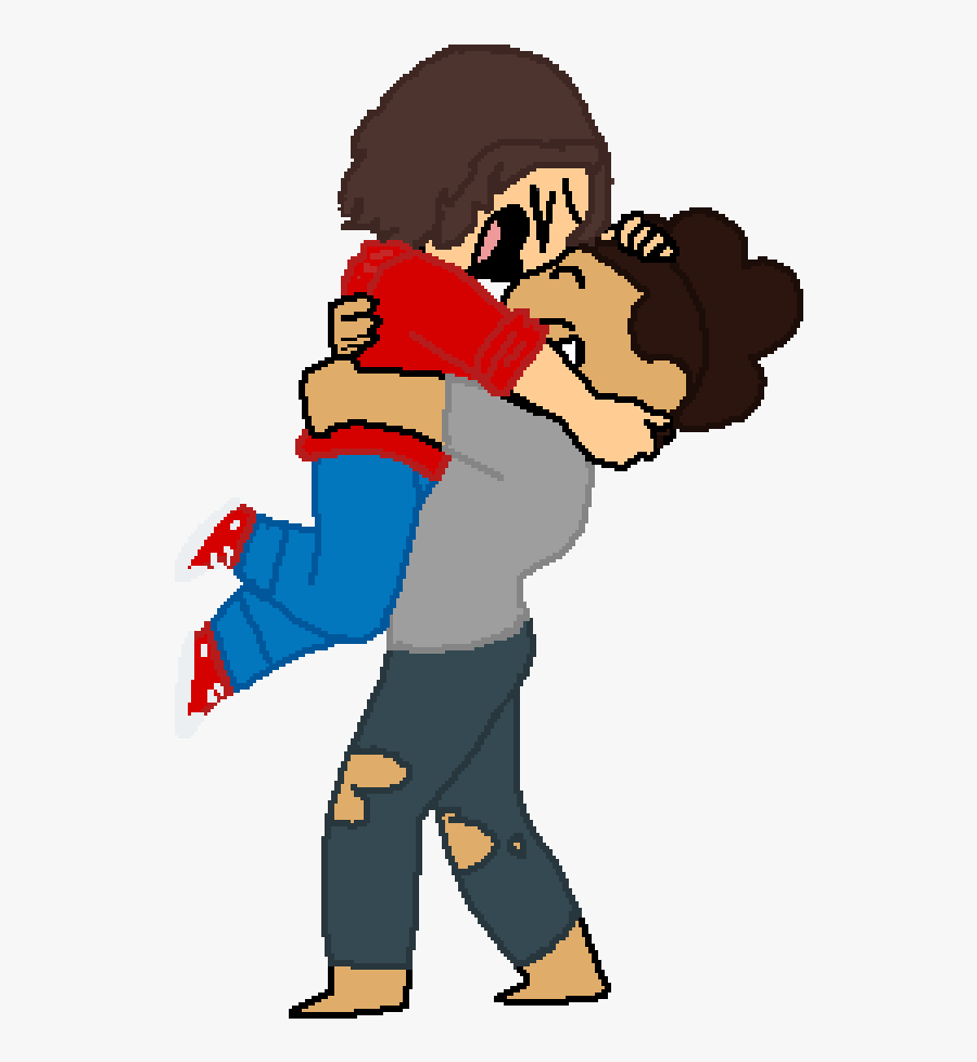 Hug Collab Clipart , Png Download - Cartoon, Transparent Clipart