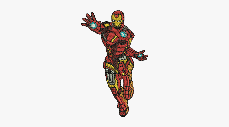 Iron Man Embroidery, Transparent Clipart