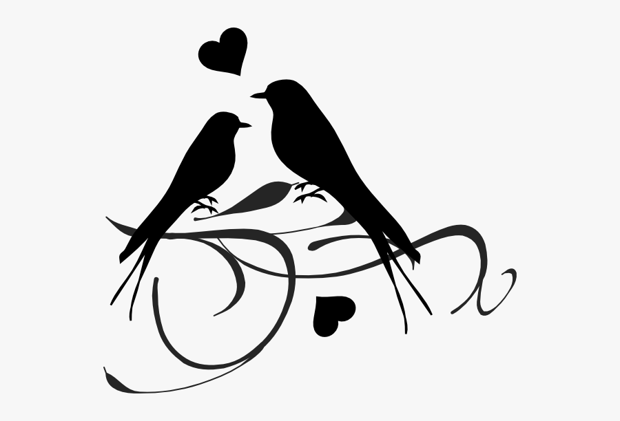 Download Birds On A Branch Black Svg Clip Arts - Wedding Dove Hd ...