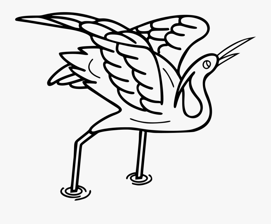 Wading Bird - Clip Art, Transparent Clipart