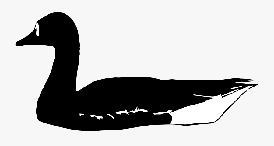 Greater White - Goose Clipart Black And White Swimming, Transparent Clipart