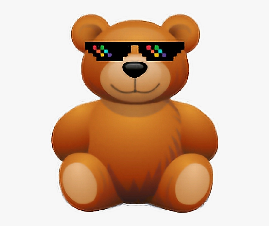 #hug #teddy #skype #cool #sunglasses - Hug For You Gif, Transparent Clipart