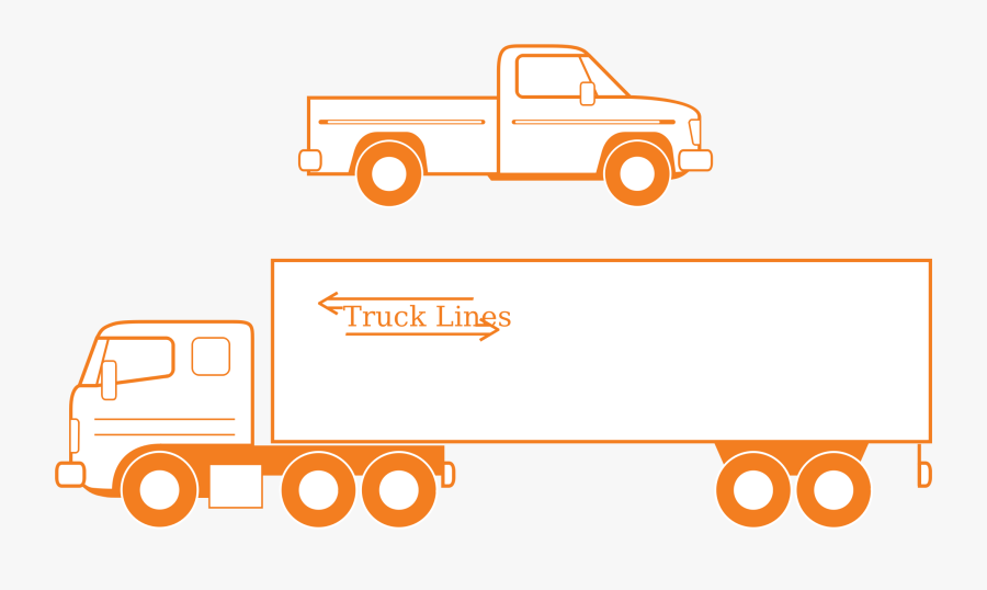 Semi And Pickup Trucks - Pickup Truck, Transparent Clipart