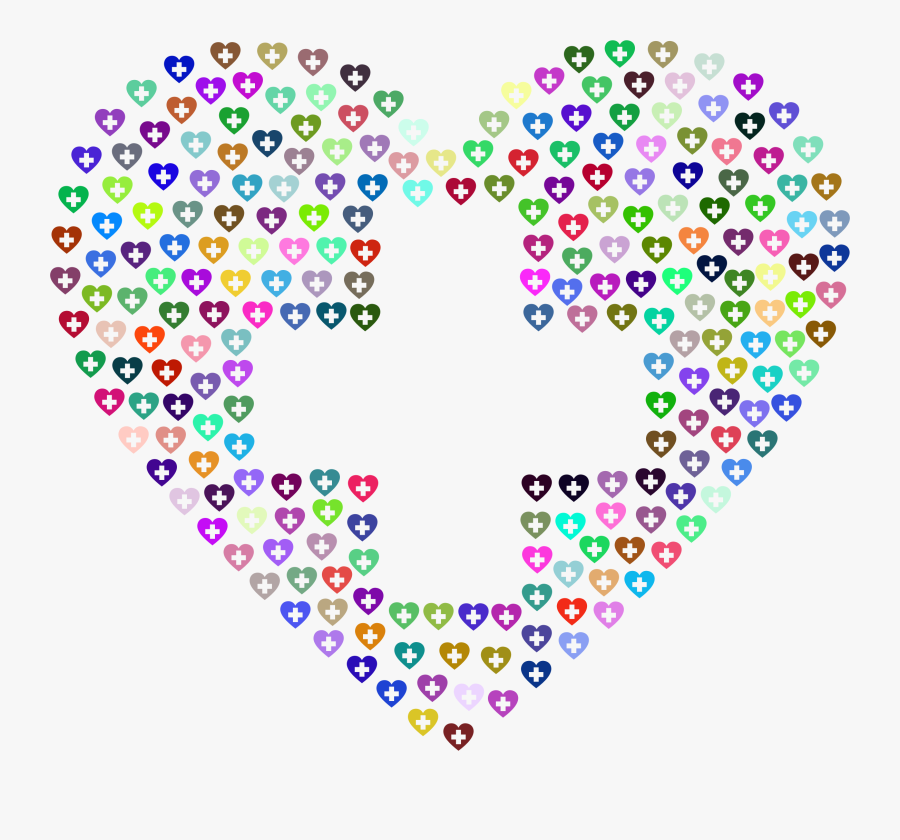 First Aid Heart Fractal Prismatic Clip Arts - Health, Transparent Clipart