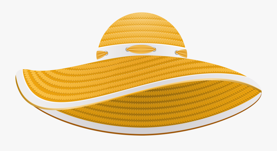 Yellow Female Hat Transparent - Transparent Background Sun Hat Clipart, Transparent Clipart
