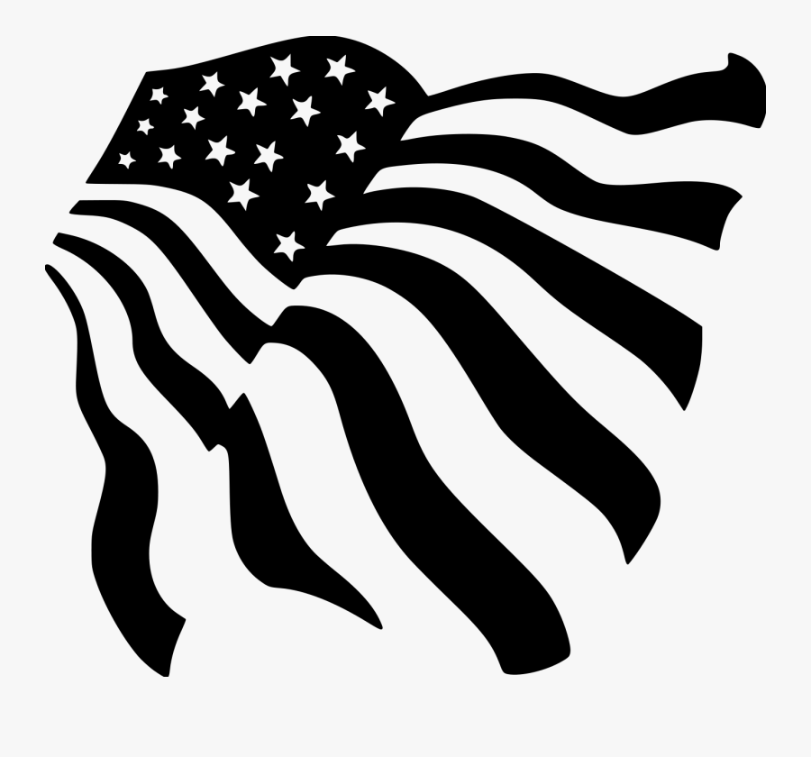 Clip Art American Flag With Black And White Stripes - Obama On A Llama, Transparent Clipart