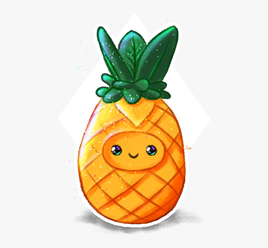 Cute Pineapple By Soph - Cute Pineapple Clipart Png, Transparent Clipart