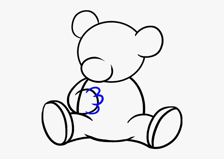 Bear Clipart Easy - Cartoon Bear How To Draw, Transparent Clipart