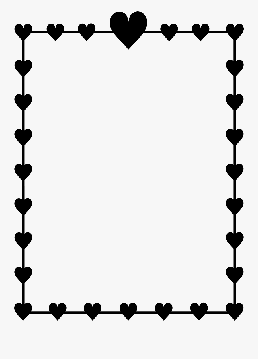Simple Border Frames Clip Art - Transparent Valentines Day Border, Transparent Clipart