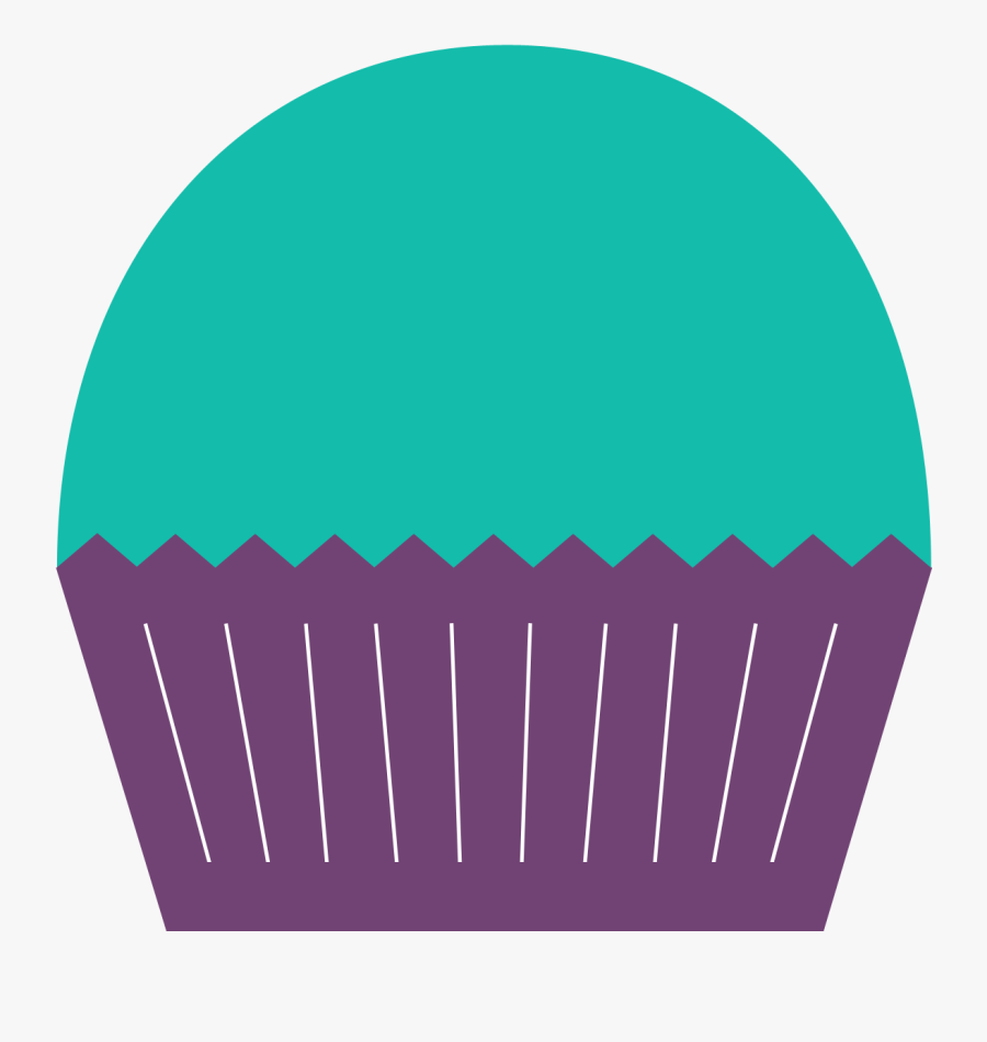 Cupcake Clipart Blue Raspberry - Cupcake Clipart Black And Turquoise, Transparent Clipart