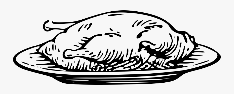 Chicken And Fish Clipart - Chicken Breast Black And White, Transparent Clipart