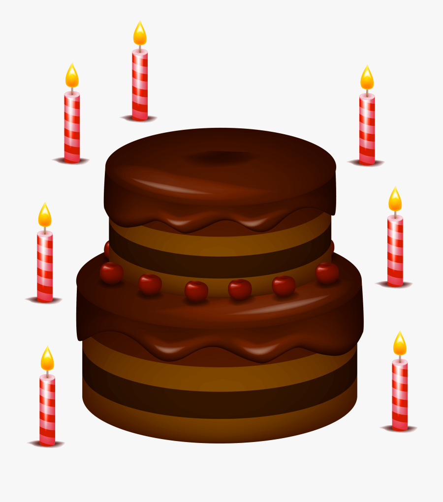 Transparent Cake Clipart - Birthday Chocolate Cake Clipart Png, Transparent Clipart