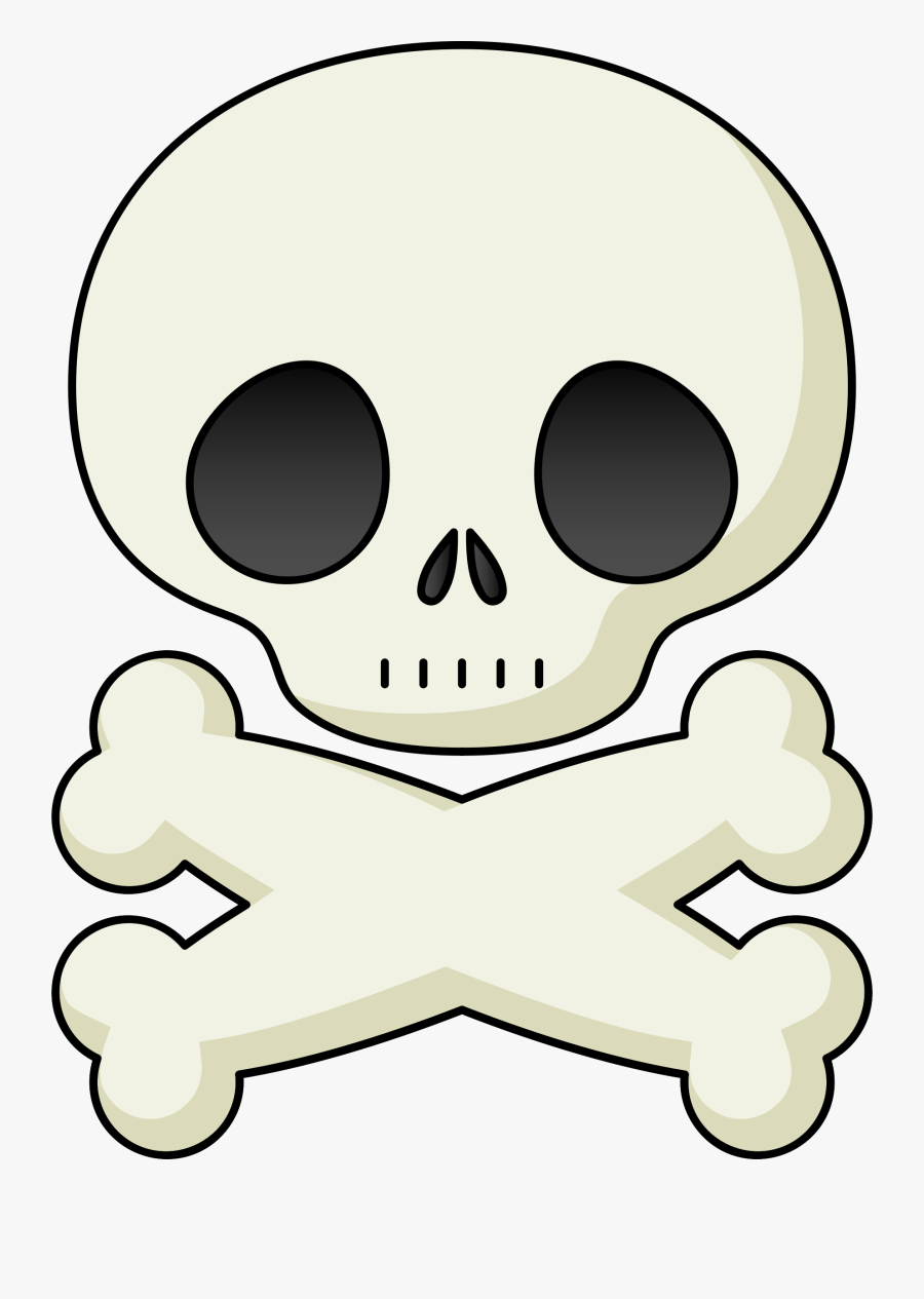 Cute Skull - Skull And Crossbones, Transparent Clipart