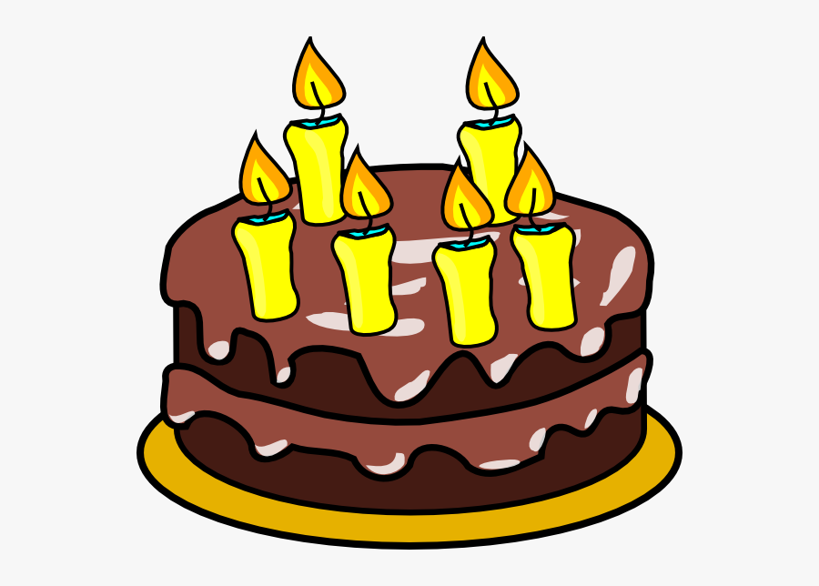 6th Birthday Cake Svg Clip Arts - Chocolate Cake Clipart, Transparent Clipart