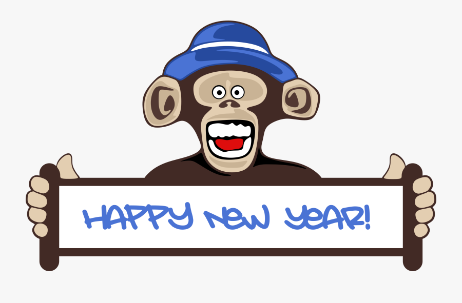Clip Art Happy Year Of Monkey - Clipart Happy New Year 2019, Transparent Clipart