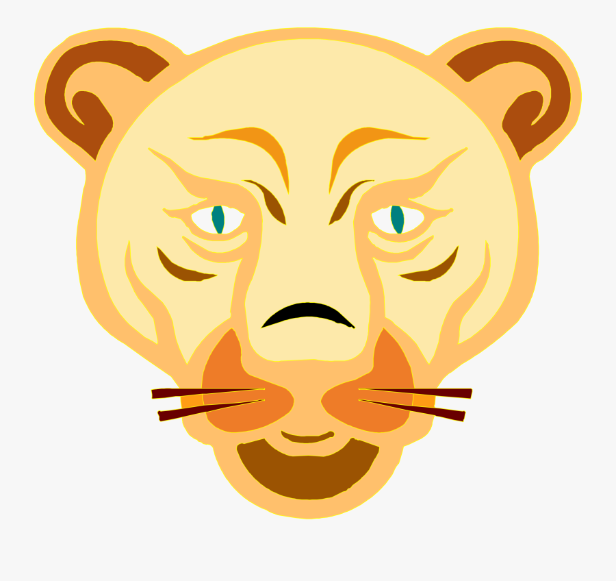 Lion Clipart Images - Lion Face Cartoon, Transparent Clipart