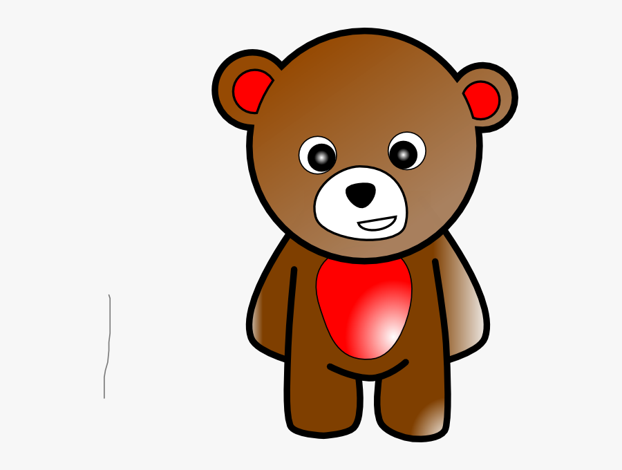 Bear 2 Clip Art - Teddy Bear Cartoon Standing, Transparent Clipart
