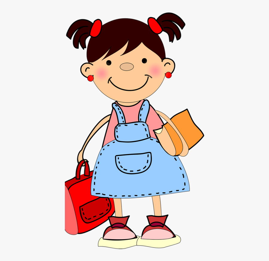School Children 147 - Little School Girl Clipart, Transparent Clipart