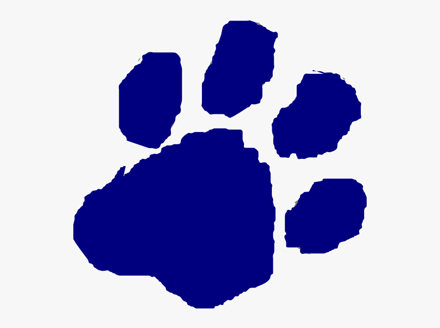 Blue Paw Print Clipart, Transparent Clipart