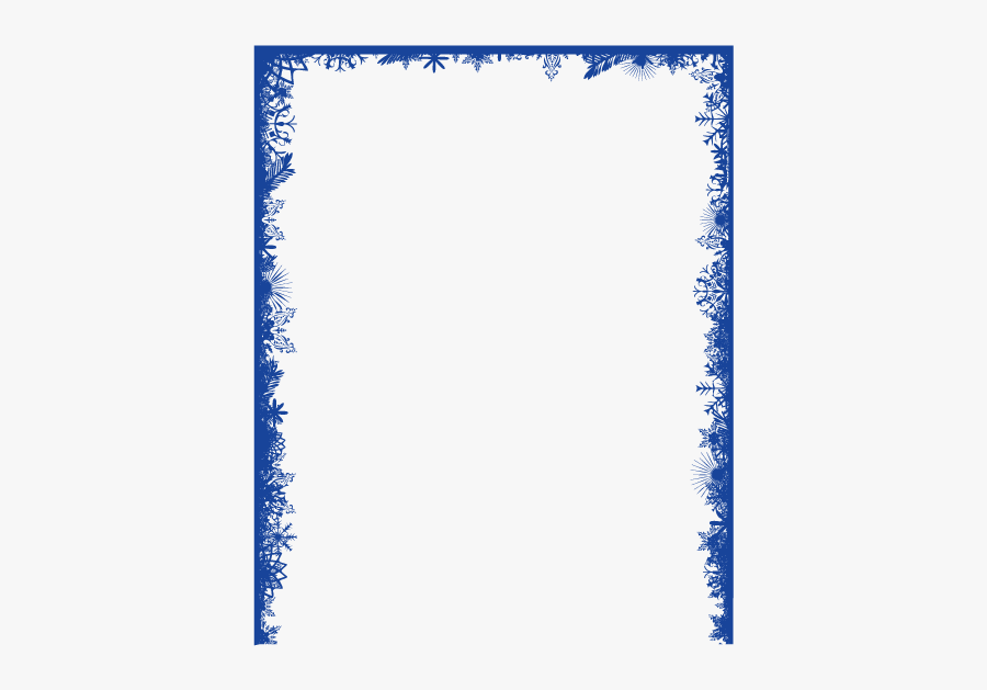 Snowflake Clip Art - Page Border Transparent Background, Transparent Clipart
