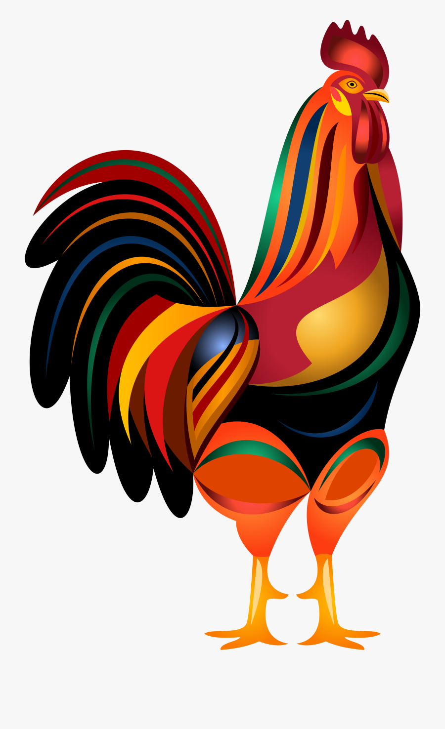 Nest Clipart Chicken - Rooster Front Cartoon Transparent, Transparent Clipart