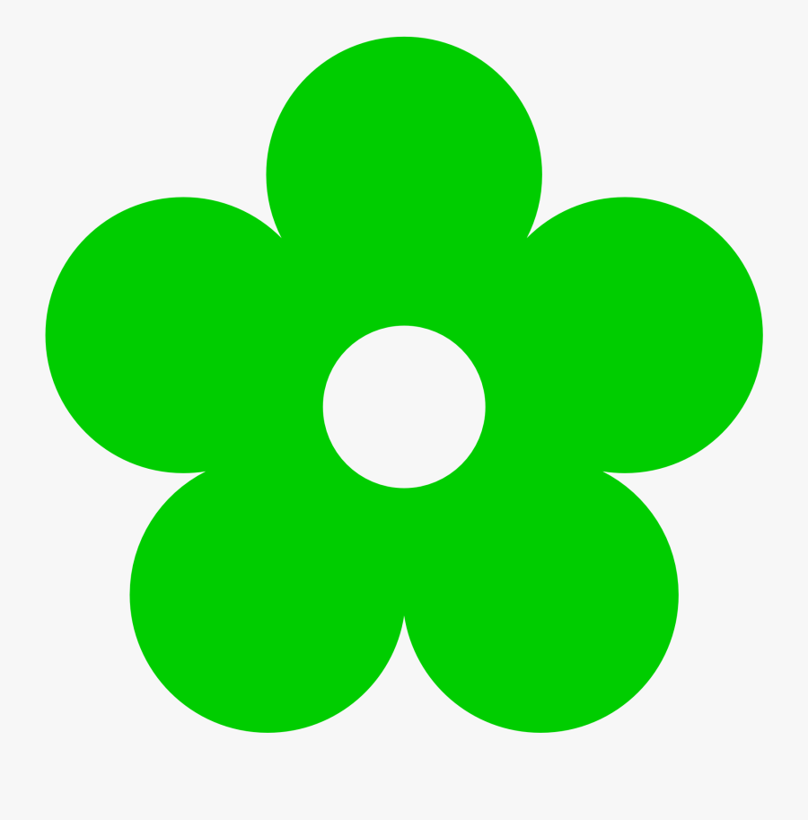 Free Flower Power Download - Green Flower Clip Art, Transparent Clipart