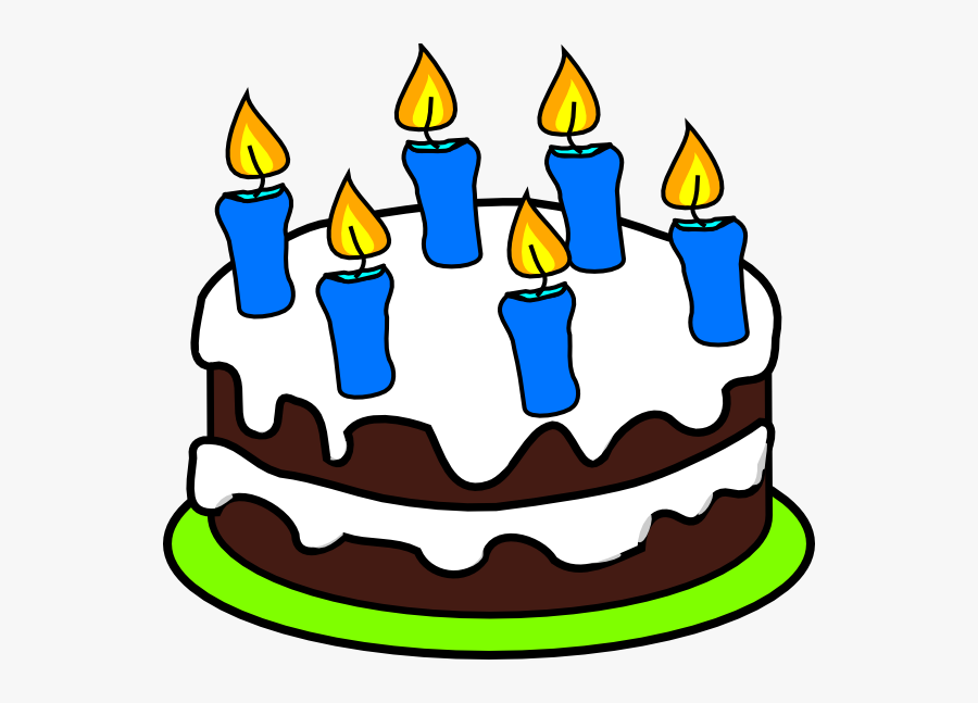 Cake Clipart Candles - Birthday Cake With 4 Candles, Transparent Clipart