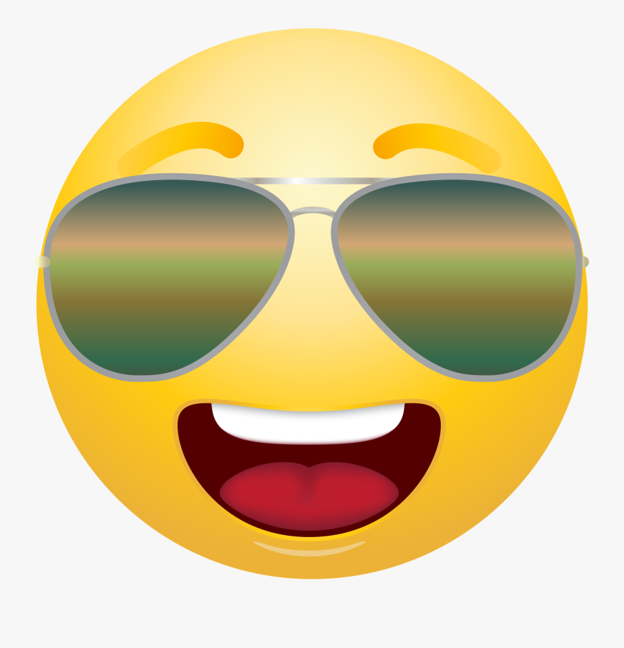 Emoticon Emoji With Sunglasses Clipart Info - Sunglasses Emoji Transparent Background Emoji, Transparent Clipart