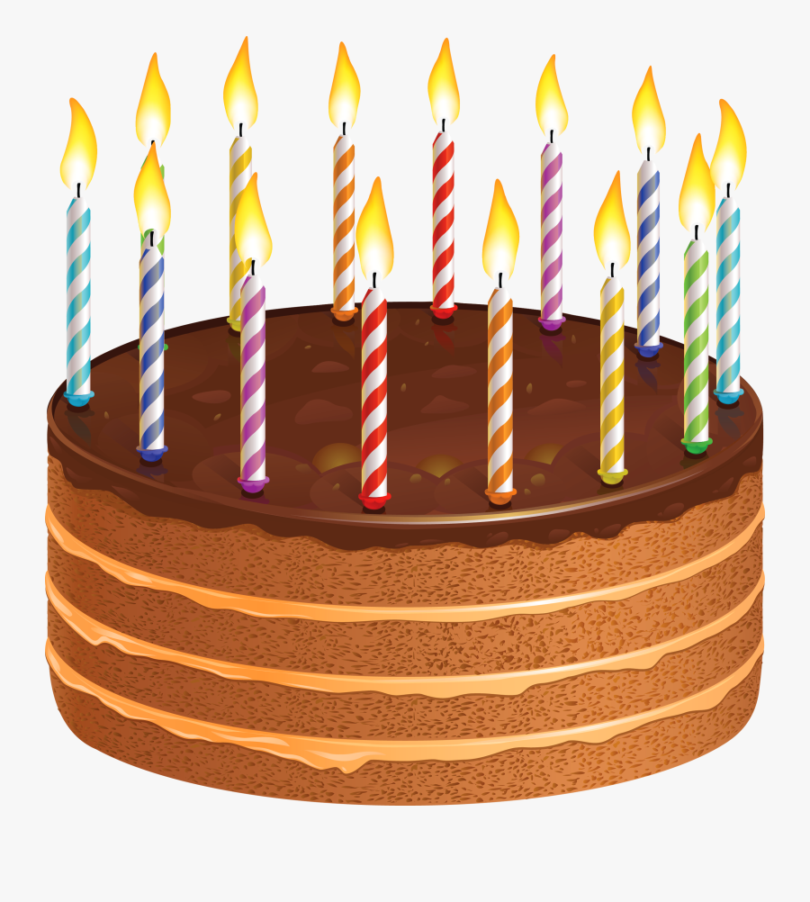 Birthday Cake With Candles Png, Transparent Clipart