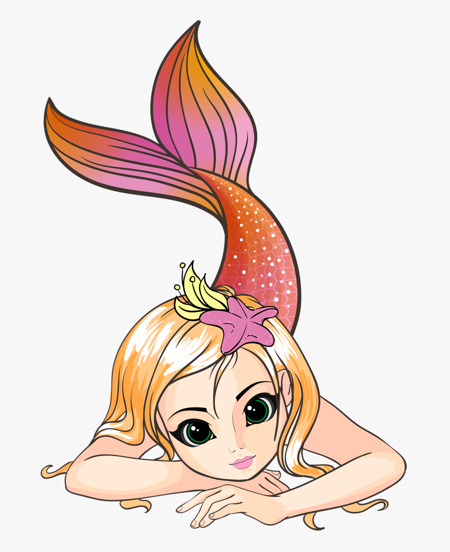 Fairy Mermaid Clipart - Easy Cute Mermaid Drawing, Transparent Clipart