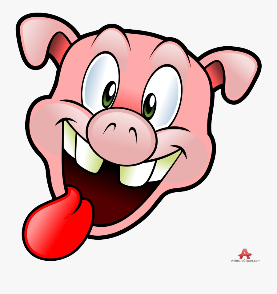 Pig Clipart With Tongue Out Free Design Transparent - Cartoon Pig With Tongue Out, Transparent Clipart