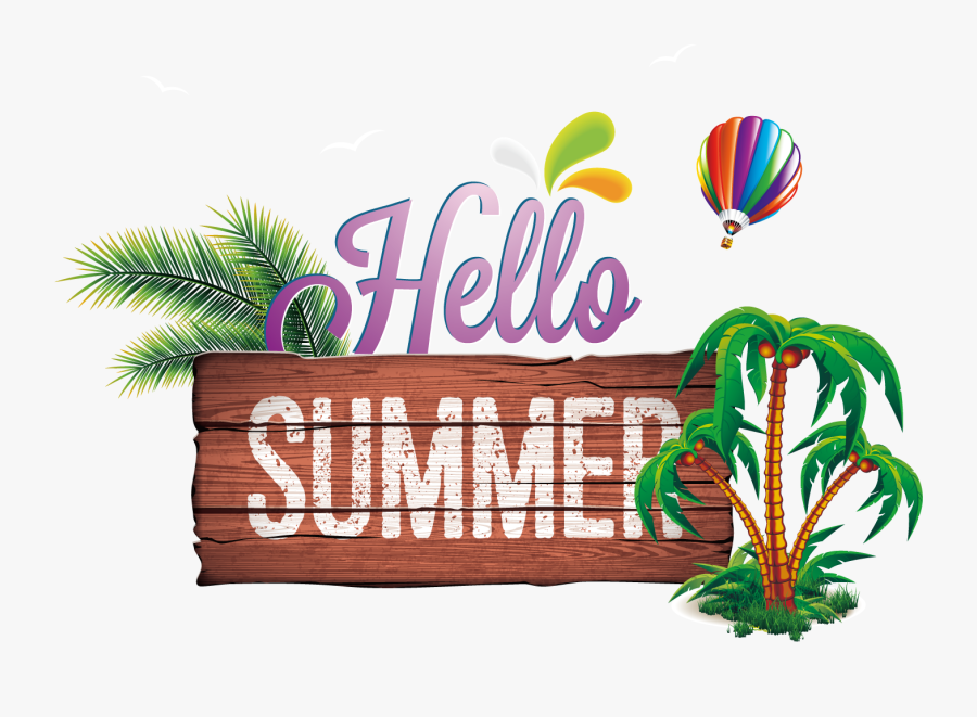 Summer Balloon Air Free Clipart Hq Clipart - Hello Summer Vector Png, Transparent Clipart